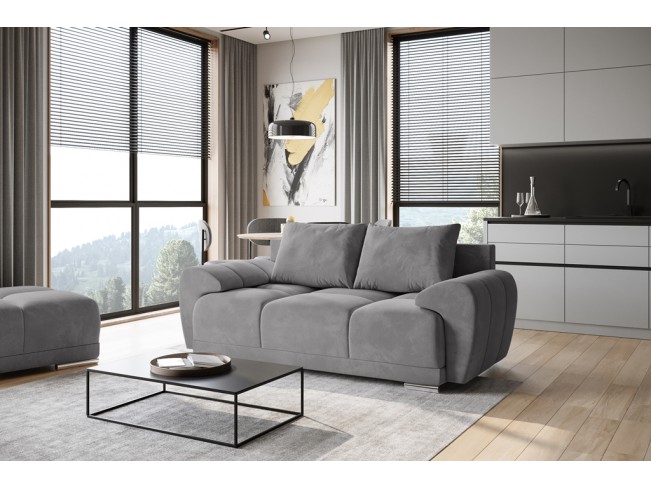 Sofa Bego 2 bez funkcji spania welur Monolith 85 szary
