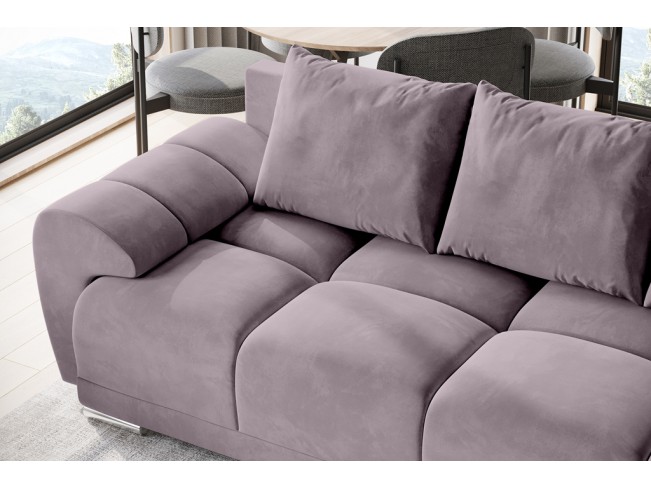 Sofa Bego 3 z funkcją spania welur Monolith 62 wrzosowy