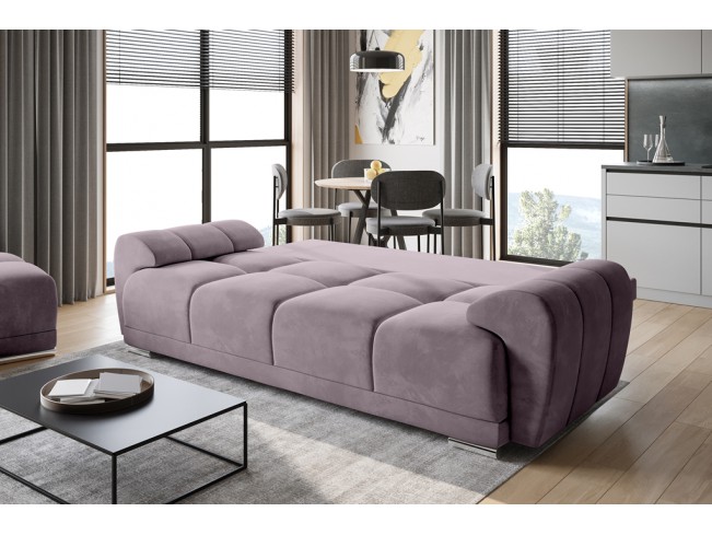 Sofa Bego 3 z funkcją spania welur Monolith 62 wrzosowy