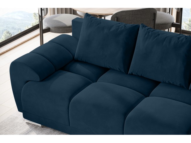 Sofa Bego 3 z funkcją spania welur Monolith 77 granatowy