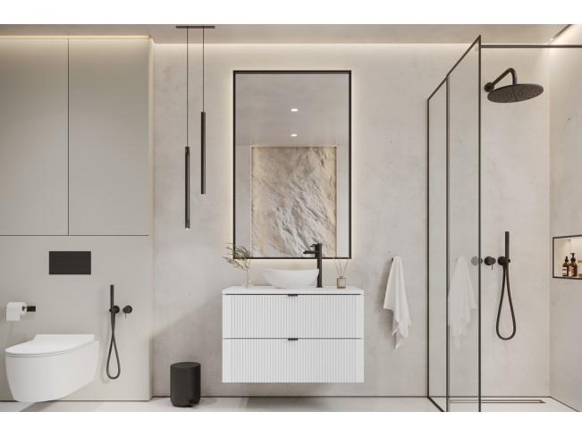 Szafka łazienkowa Daki biała perła wisząca 80 cm