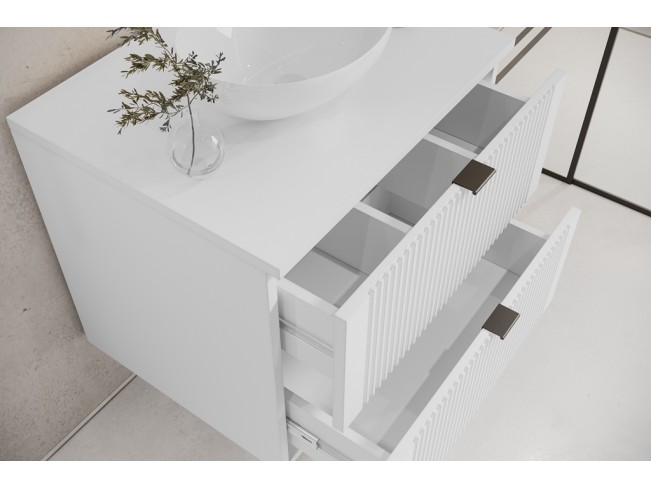 Łazienka Daki 60 1 biała perła zestaw mebli wiszących