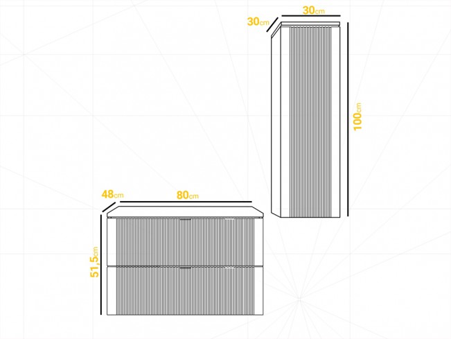 Łazienka Daki 80 1 biała perła zestaw mebli wiszących