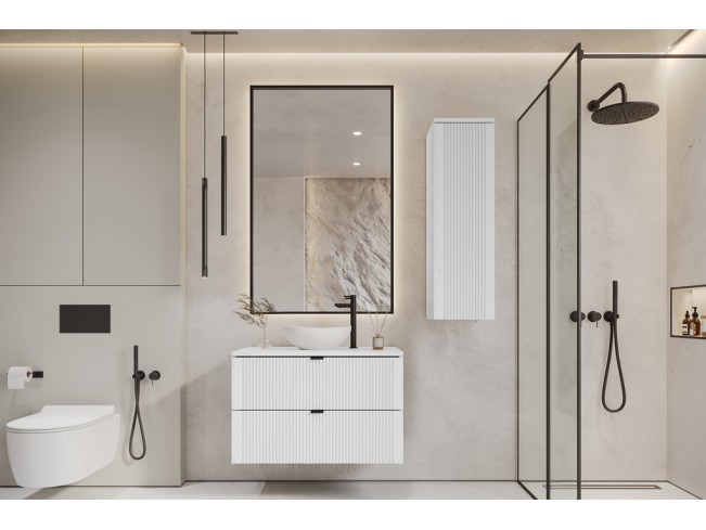 Łazienka Daki 80 1 biała perła zestaw mebli wiszących