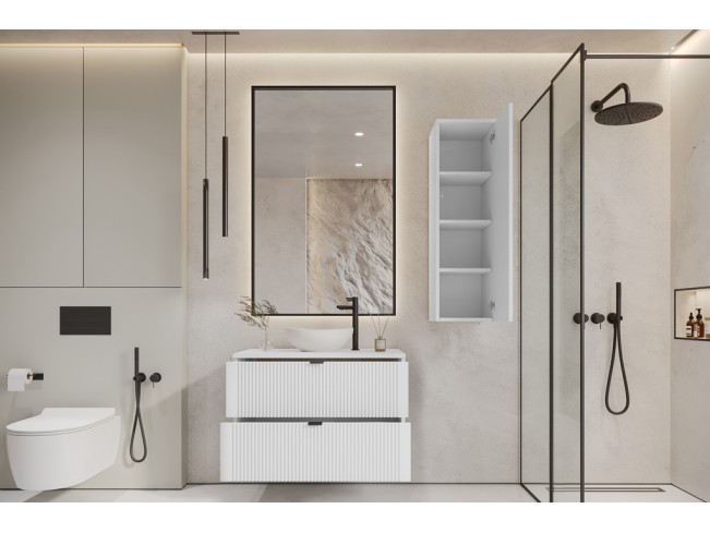 Łazienka Daki 80 1 biała perła zestaw mebli wiszących