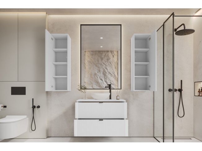 Łazienka Daki 80 4 biała perła zestaw mebli wiszących