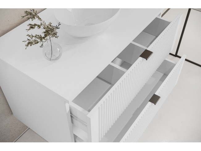 Łazienka Daki 80 5 biała perła zestaw mebli wiszących