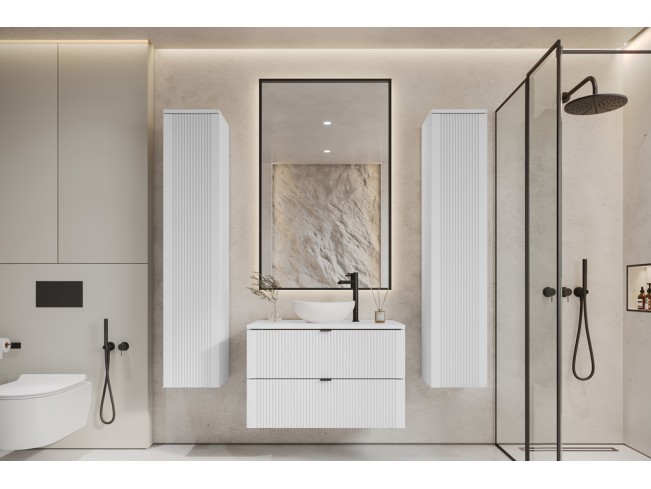 Łazienka Daki 80 5 biała perła zestaw mebli wiszących