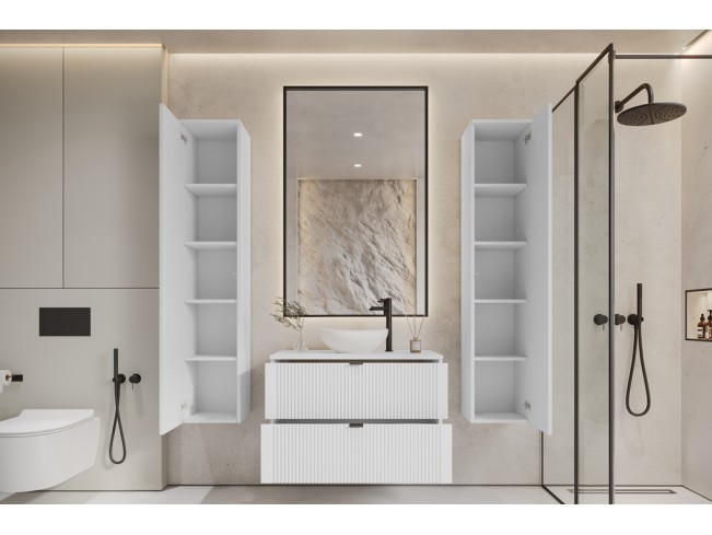 Łazienka Daki 80 5 biała perła zestaw mebli wiszących