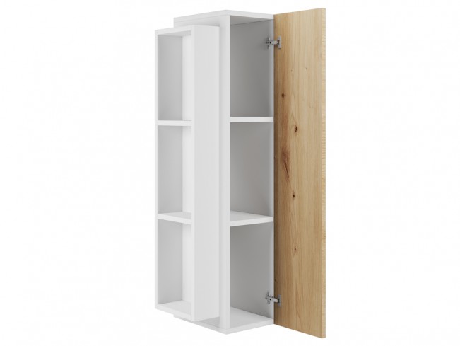 Słupek wiszący Seli biały mat/dąb lefkas 100 cm