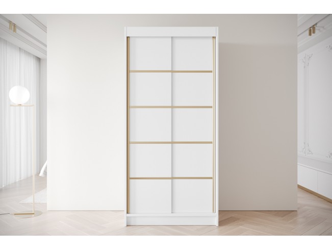 Szafa przesuwna Gold 4 biała 100 cm