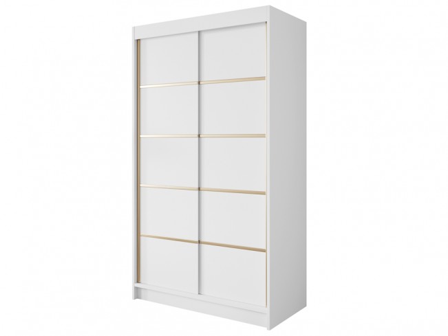 Szafa przesuwna Gold 4 biała 120 cm - widok ogólny