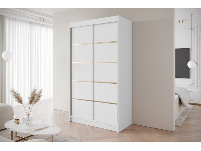 Szafa przesuwna Gold 4 biała 120 cm