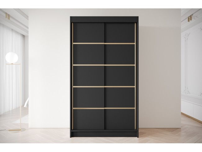 Szafa przesuwna Gold 4 czarna 120 cm