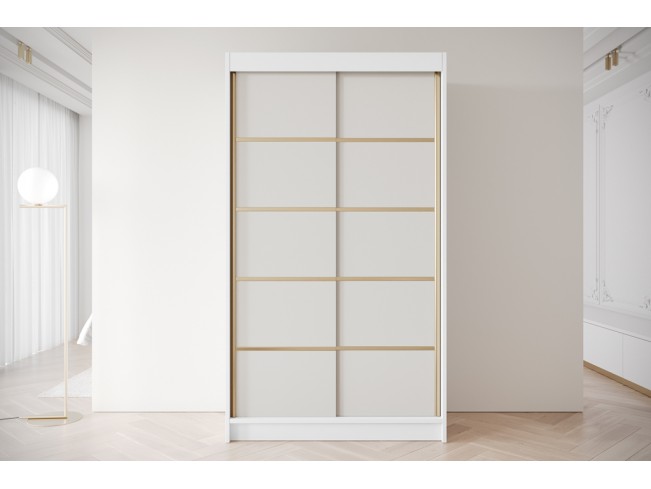 Szafa przesuwna Gold 4 biały/kaszmir 120 cm