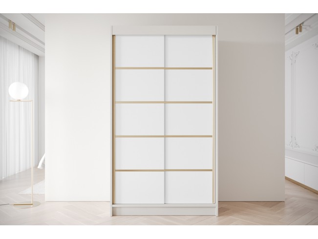 Szafa przesuwna Gold 4 kaszmir/biały 120 cm
