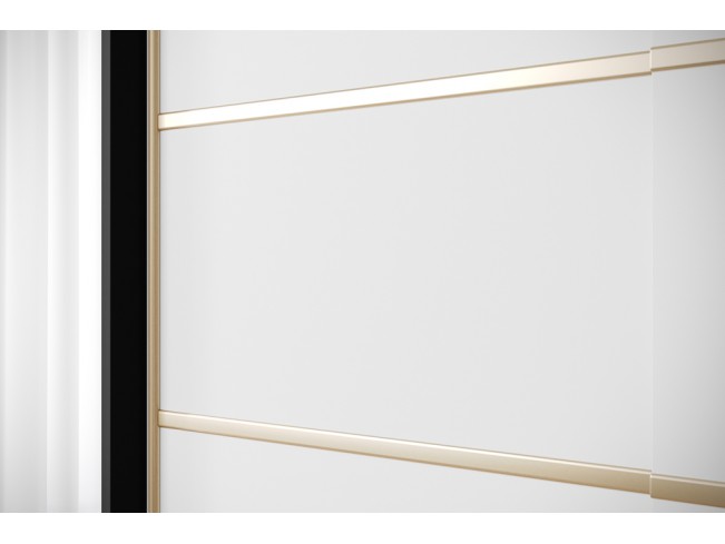 Szafa przesuwna Gold 4 czarny/biały 120 cm