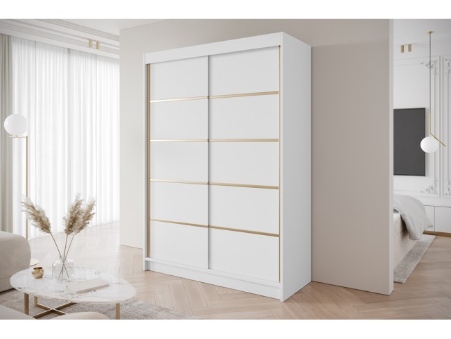 Szafa przesuwna Gold 4 biała 150 cm
