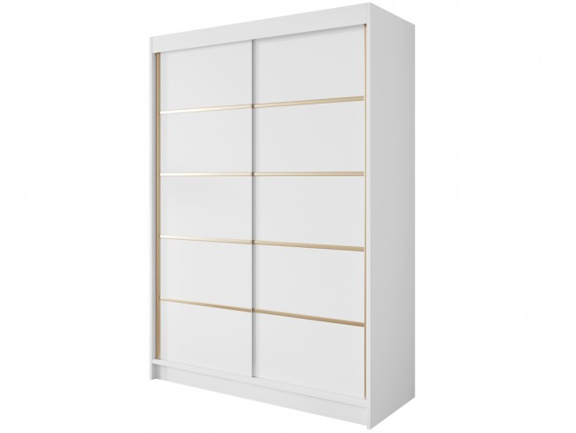 Szafa przesuwna Gold 4 biała 150 cm - widok ogólny