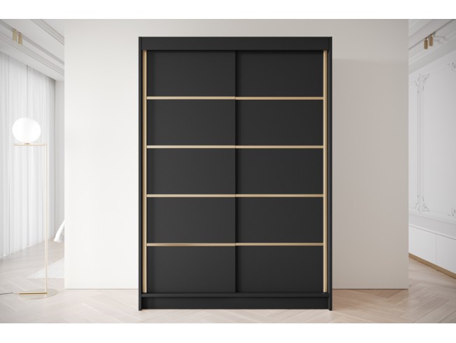 Szafa przesuwna Gold 4 czarna 150 cm