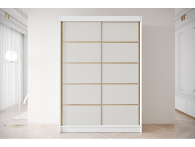 Szafa przesuwna Gold 4 biały/kaszmir 150 cm