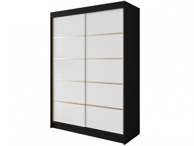 Szafa Gold 4 150 czarny/biały - widok ogólny