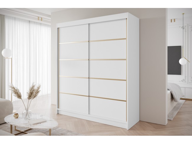 Szafa przesuwna Gold 4 biała 180 cm