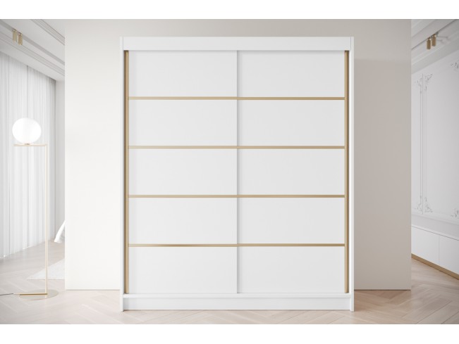 Szafa przesuwna Gold 4 biała 180 cm