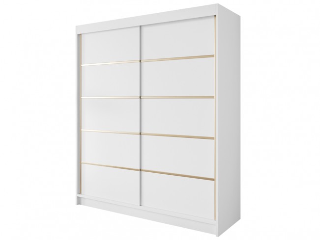 Szafa przesuwna Gold 4 180 biała - widok ogólny