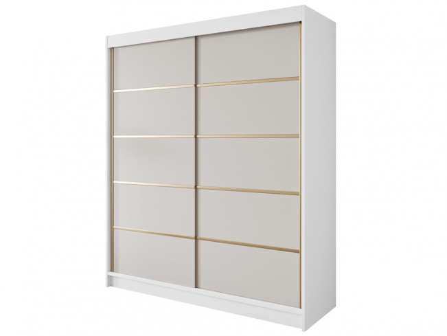 Szafa Gold 4 180 biały/kaszmir - widok ogólny