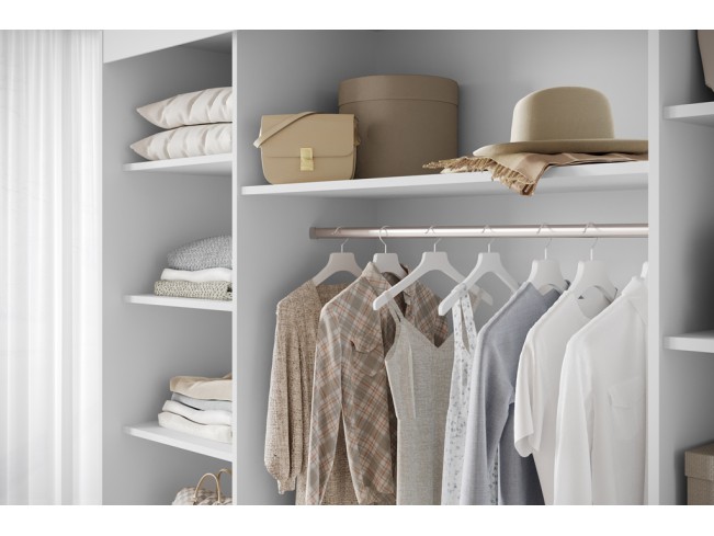 Szafa przesuwna Gold 6 biała z lustrem 200 cm