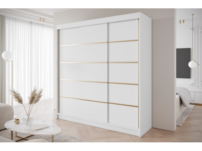 Szafa przesuwna Gold 7 biała 200 cm