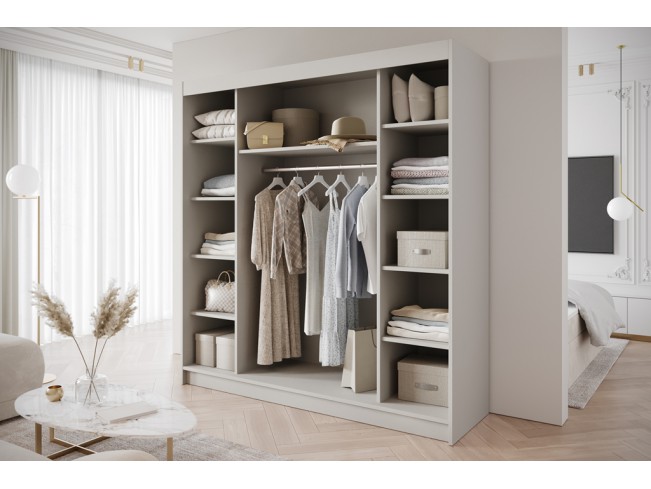 Szafa przesuwna Gold 6 kaszmir z lustrem 200 cm