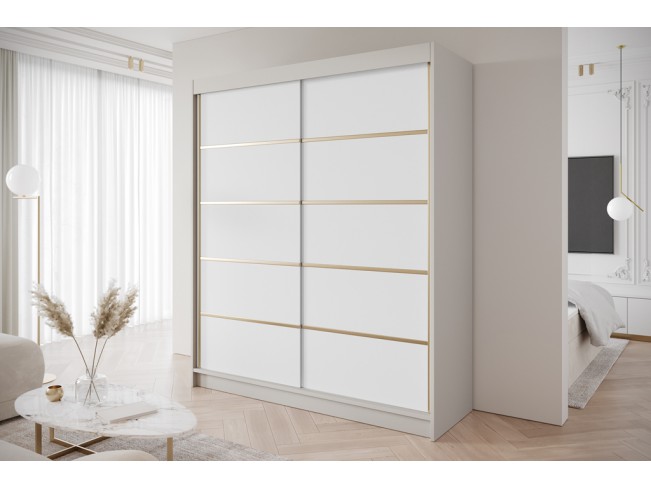 Szafa przesuwna Gold 4 kaszmir/biały 180 cm