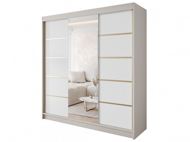 Szafa Gold 6 200 kaszmir/biały - widok ogólny