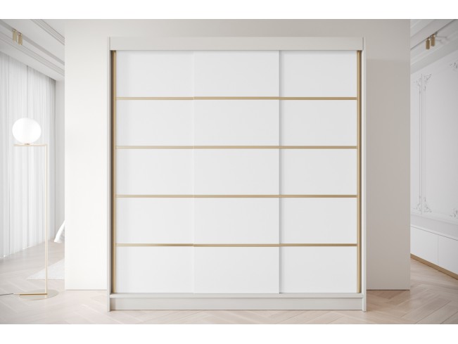 Szafa przesuwna Gold 7 kaszmir/biały 200 cm