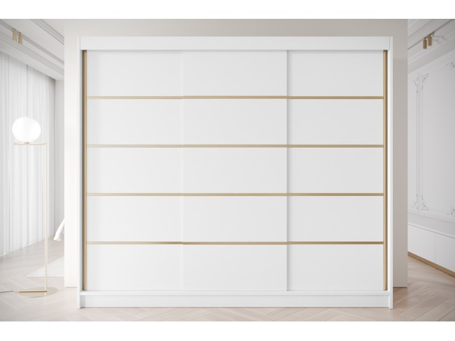 Szafa przesuwna Gold 7 biała 250 cm