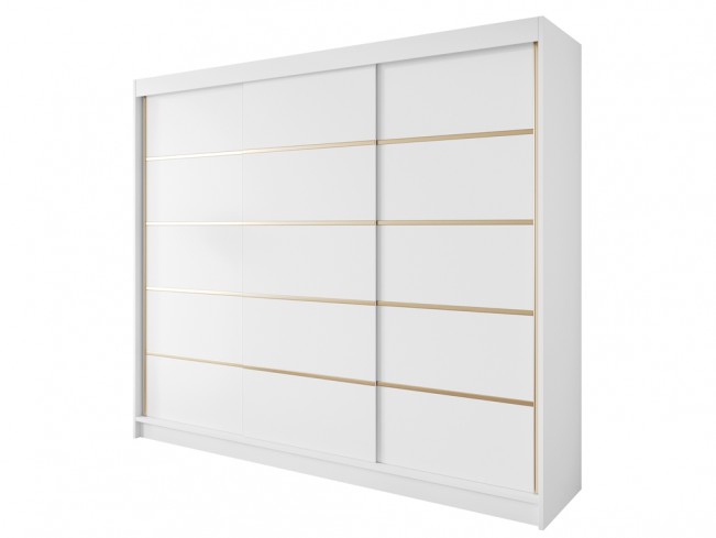 Szafa przesuwna Gold 7 250 biała - widok ogólny