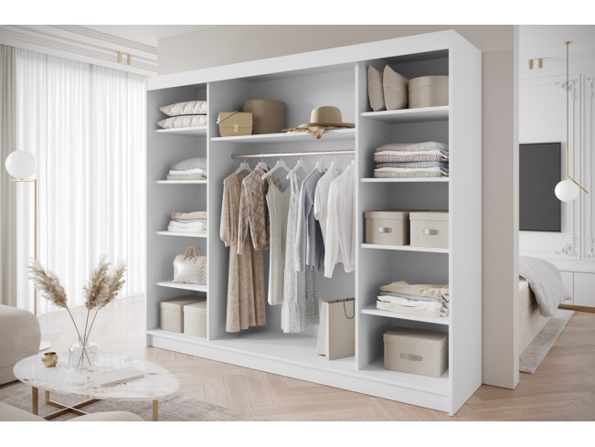 Szafa przesuwna Gold 7 biała 250 cm