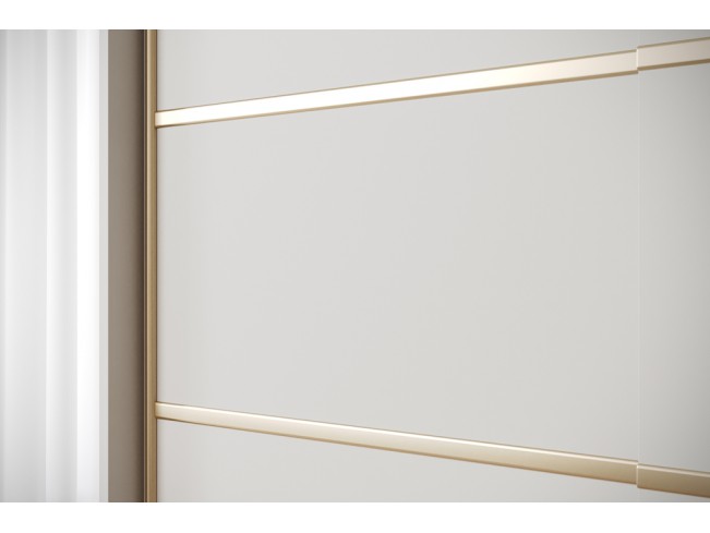 Szafa przesuwna Gold 6 kaszmir z lustrem 250 cm