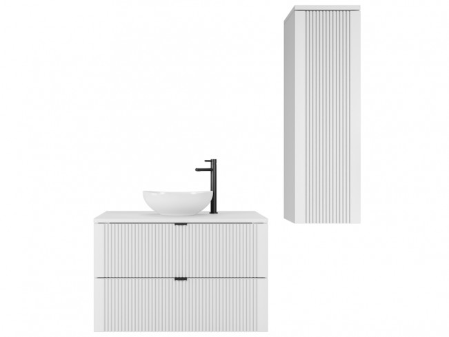 Łazienka Daki 80 1 biała perła - widok z przodu