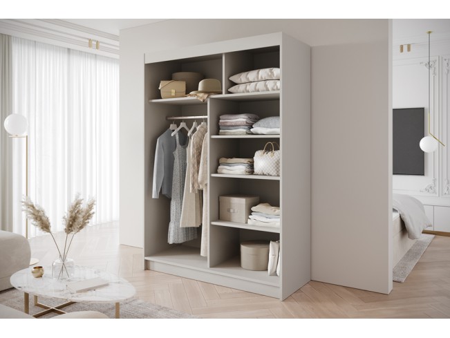 Szafa przesuwna Gold 3 kaszmir z lustrem 150 cm