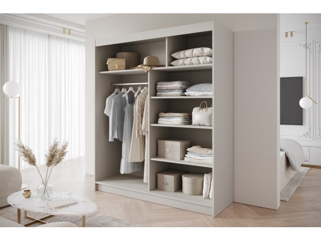 Szafa przesuwna Gold 4 kaszmir/biały 180 cm