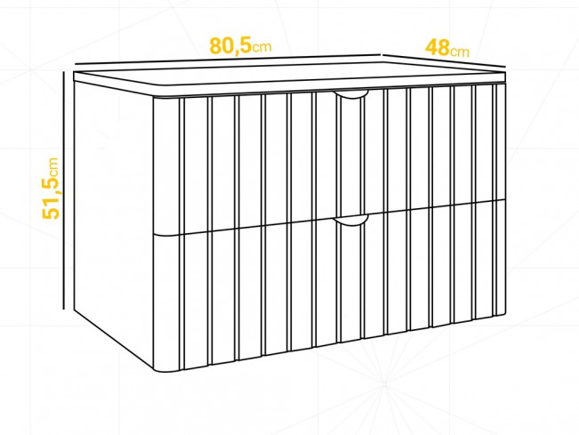 Szafka łazienkowa Doni kaszmir wisząca 80cm