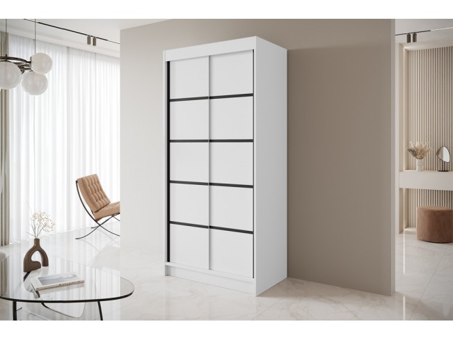 Szafa przesuwna Nero 4 biała 100 cm