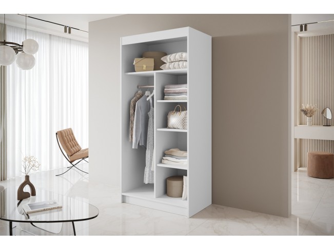 Szafa przesuwna Nero 4 biała 100 cm