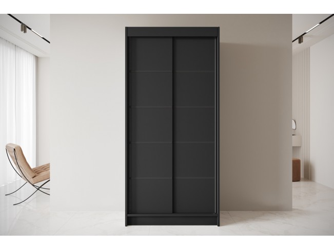 Szafa przesuwna Nero 4 czarna 100 cm