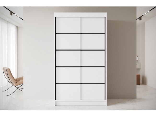 Szafa przesuwna Nero 4 biała 120 cm