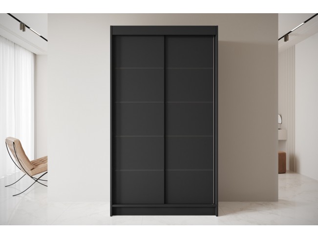 Szafa przesuwna Nero 4 czarna 120 cm