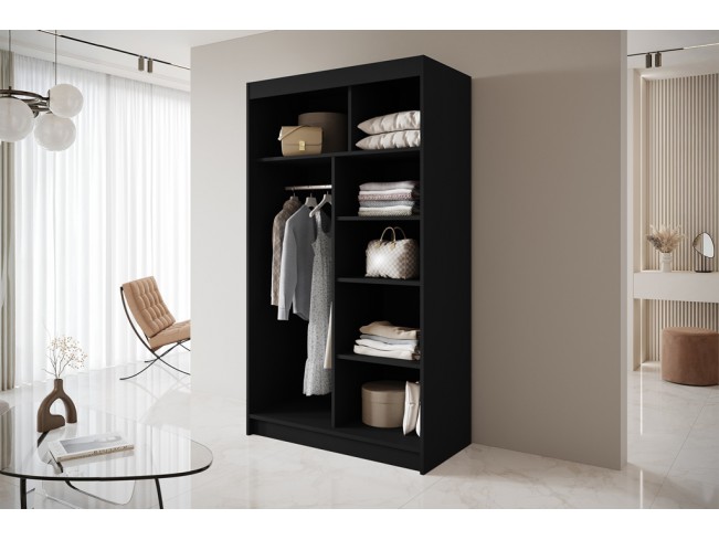 Szafa przesuwna Nero 4 czarna 120 cm